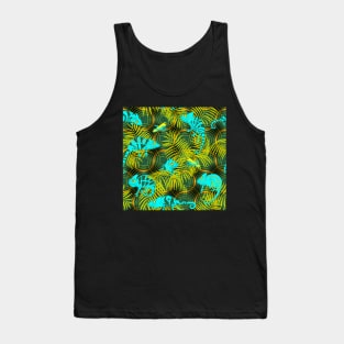 Lost in the woods - Chameleon truchet turquoise Tank Top